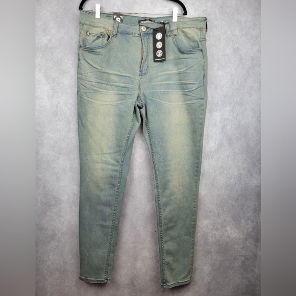 Serenede Fitted Denim Jeans Mens Blue size 40×32 - Picture 1 of 15